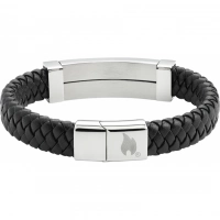 Браслет Zippo Steel Bar Braided Leather Bracelet (20 см) купить в Набережных Челнах