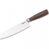 Кухонный нож Boker Core Santoku, сталь X50CrMoV15, рукоять орех купить в Набережных Челнах