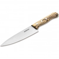 Кухонный шеф-нож Boker Tenera Chef’s Medium Ice Beech, 158 мм, сталь С75, рукоять белый бук купить в Набережных Челнах