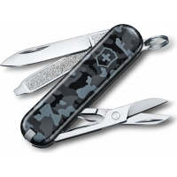 Нож перочинный Victorinox  Classic, сталь X55CrMo14, рукоять Cellidor®, синий камуфляж купить в Набережных Челнах