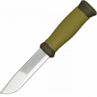 Нож с фиксированным лезвием Morakniv 2000, сталь Sandvik 12C27, рукоять пластик/резина, зеленый купить в Набережных Челнах